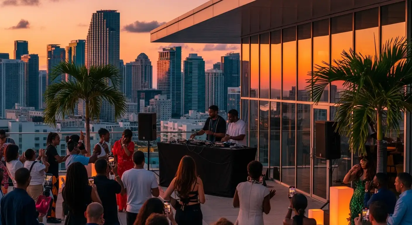 Afro House DJ playing live in Miami